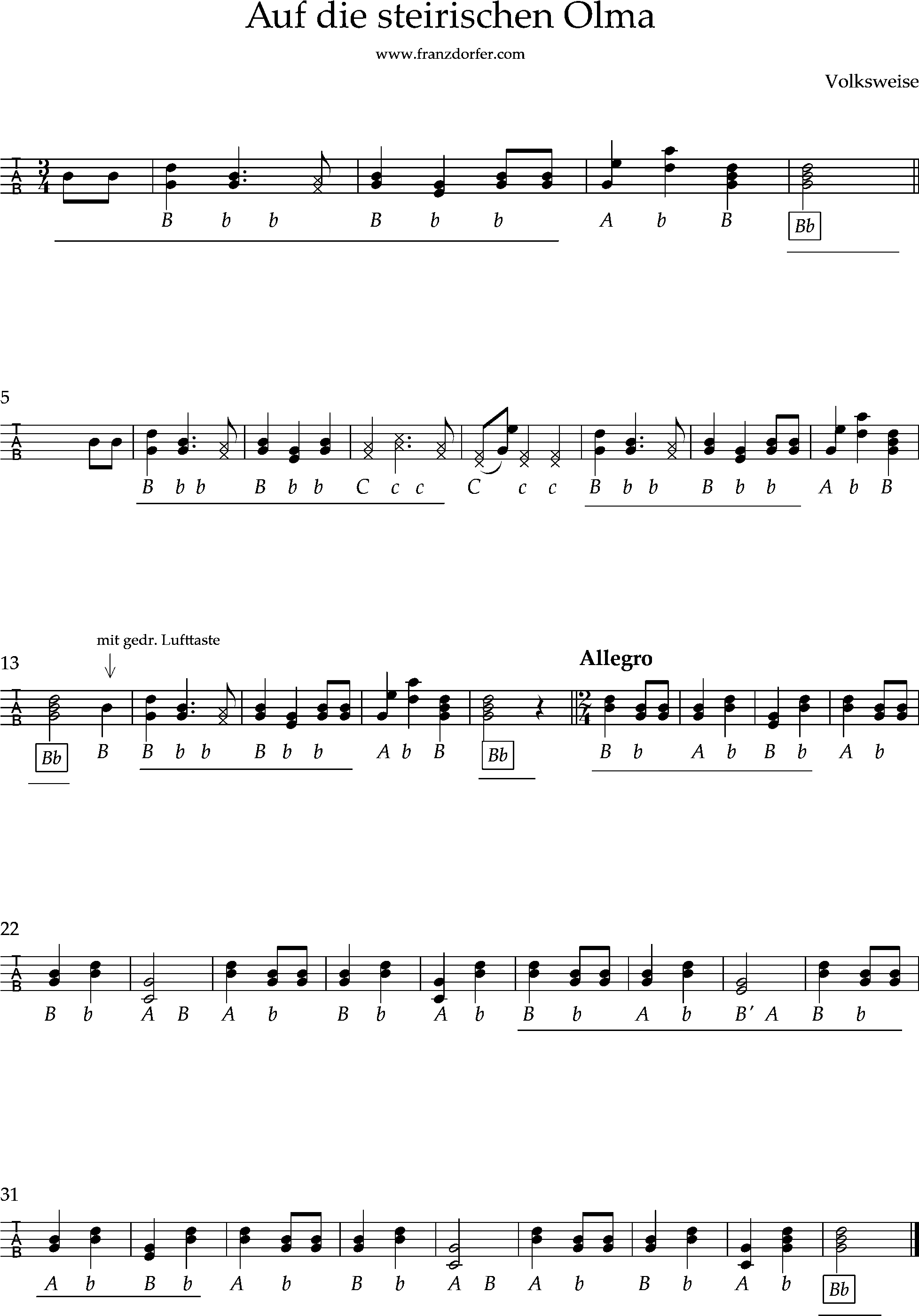 Griffschrift - Auf die steirischen Olma